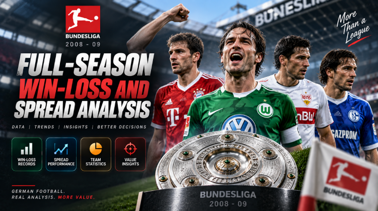 2008-09 Bundesliga Full-Season Spread and Win-Loss Analysis